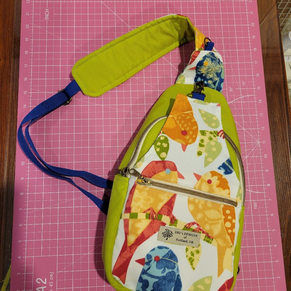Sling Back or Front Bag Featuring Birds